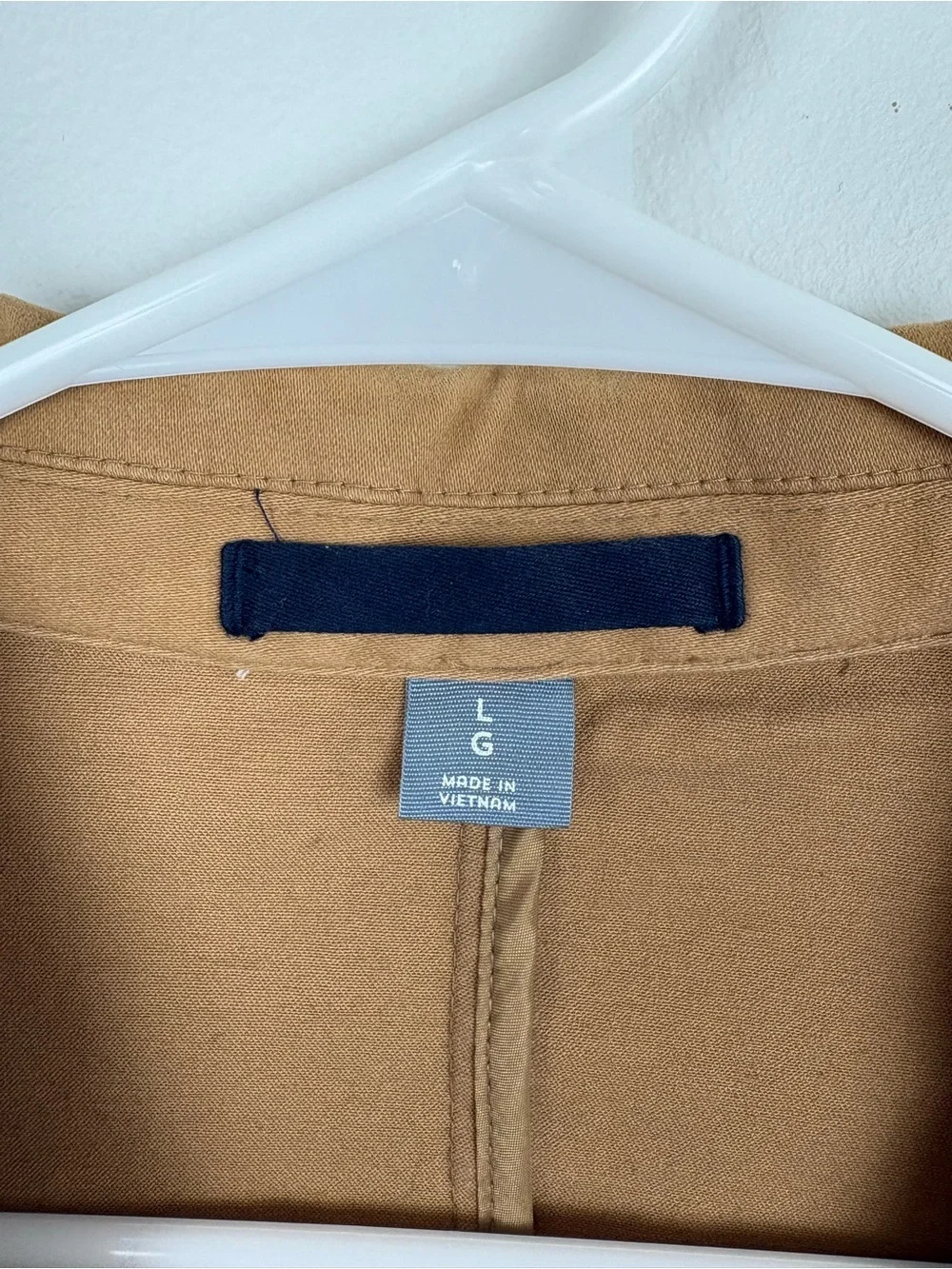 Old Navy Casual Blazer Size Large Creme Caramel EUC Light Academia 98% Cotton